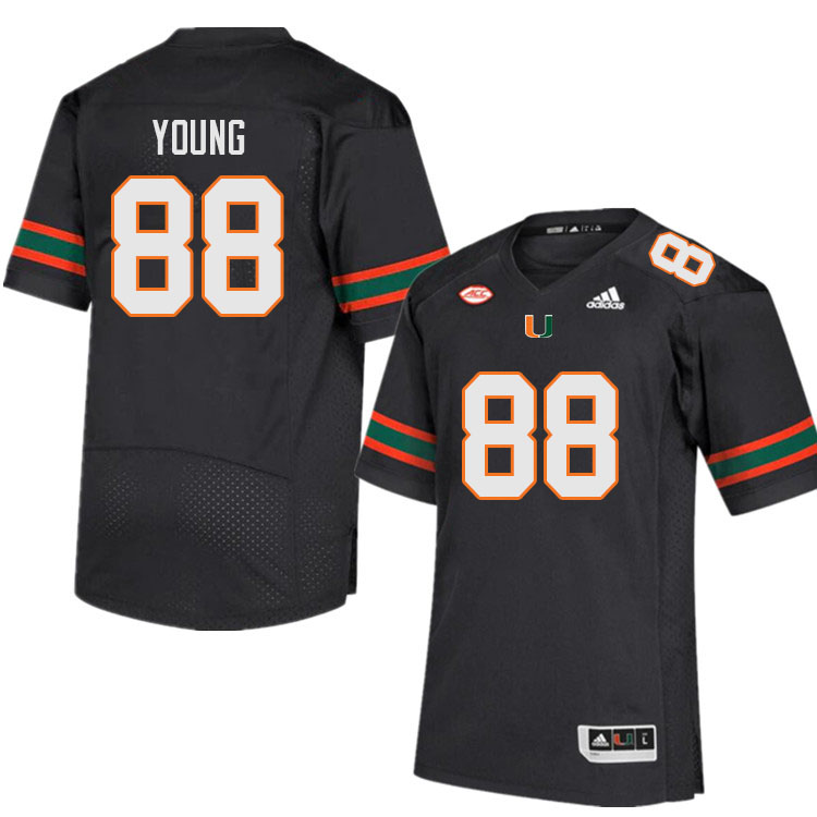 Men #88 Colbie Young Miami Hurricanes College Football Jerseys Sale-Black - Click Image to Close